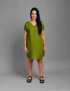 RUBBY Linen dress | Olive