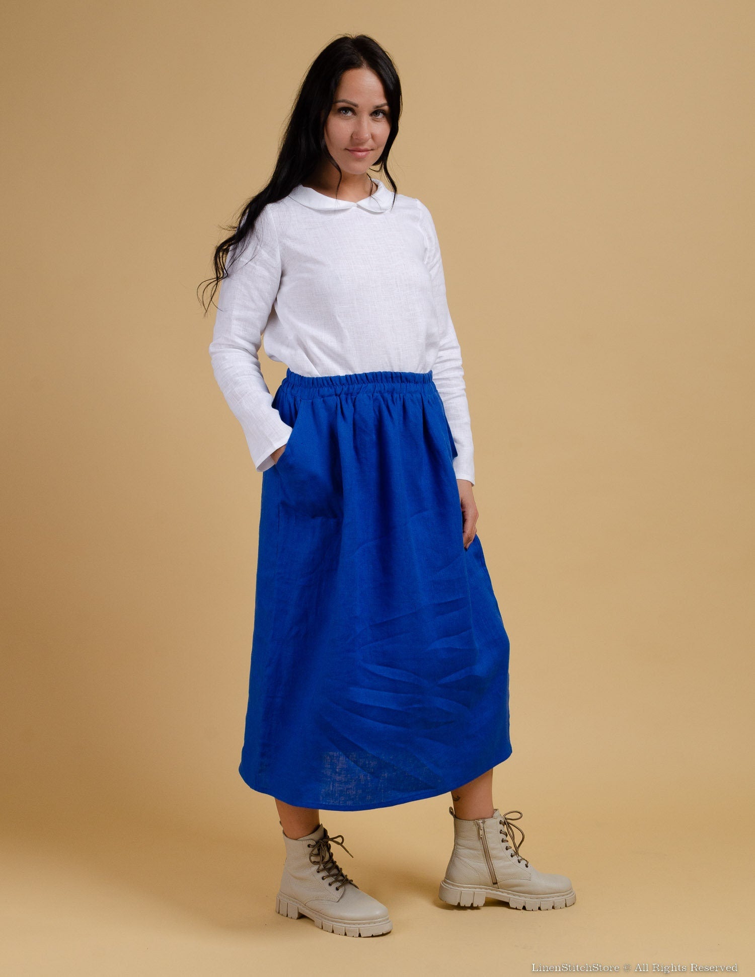 SHERRI Linen tunic | White