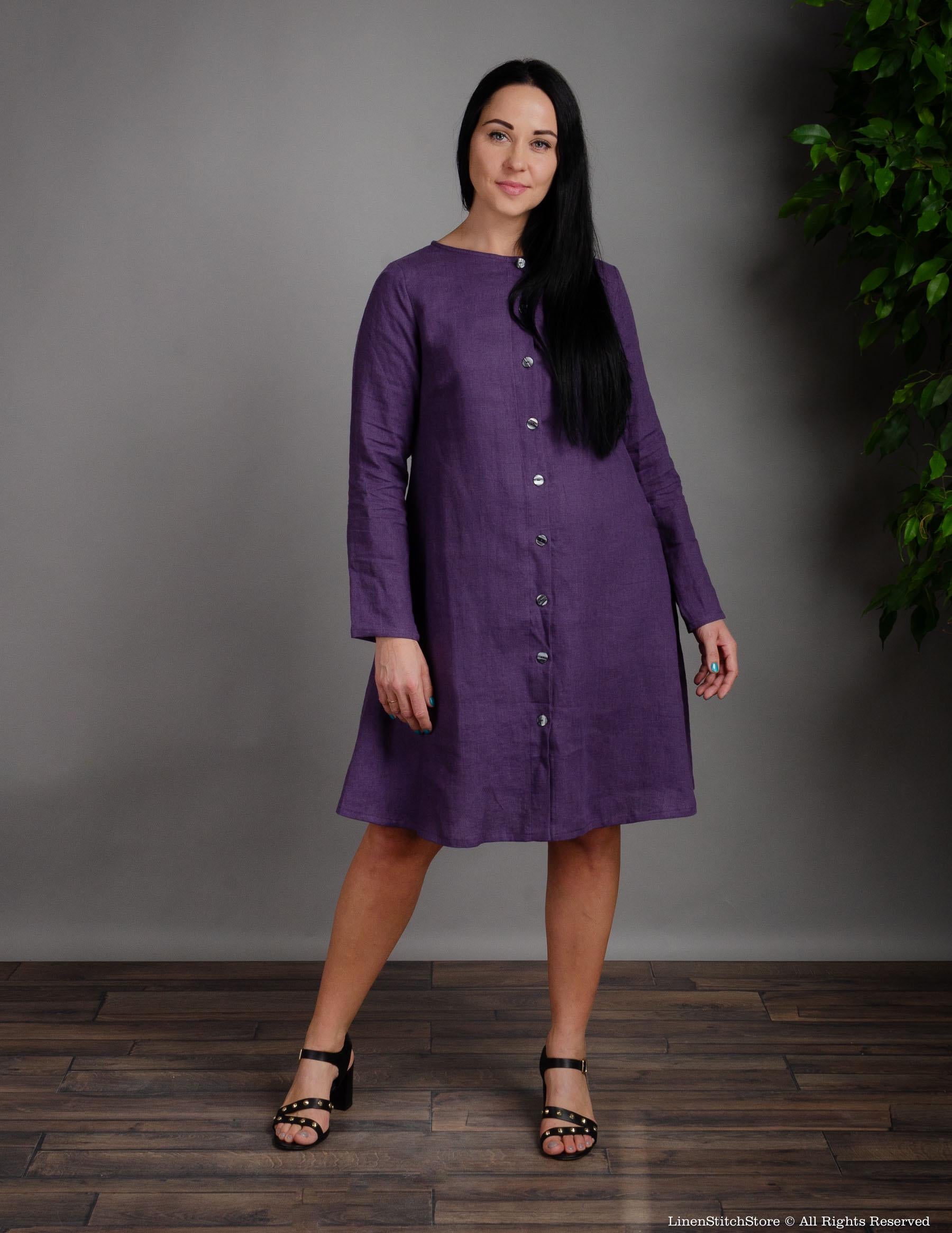 DOMINIKA Linen dress | Lavender