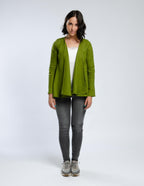 DENICE Wrap linen jacket | Olive
