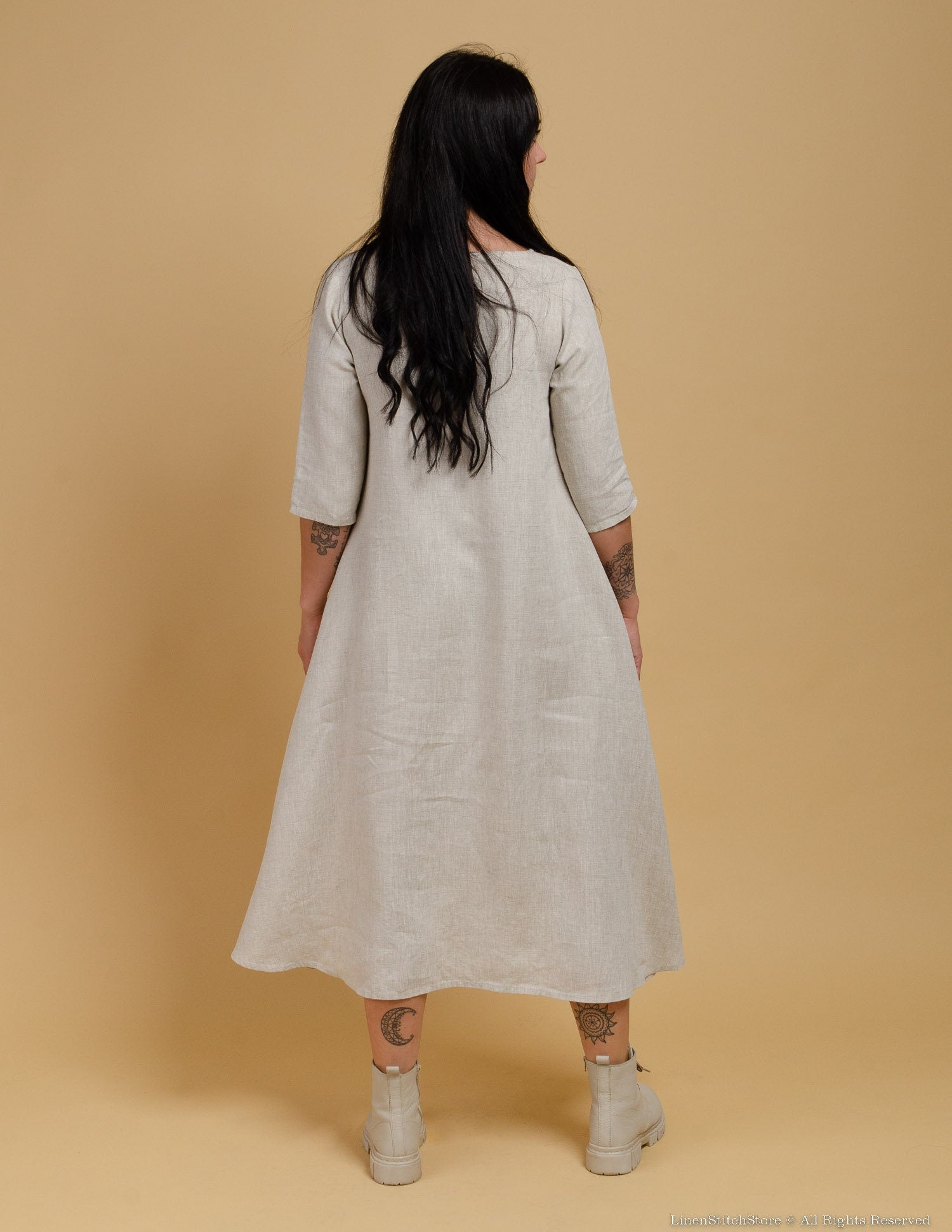 BERTA Linen dress | Natural