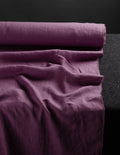 Light purple colour medium weight linen fabric supply