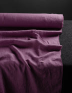 Light purple colour medium weight linen fabric supply