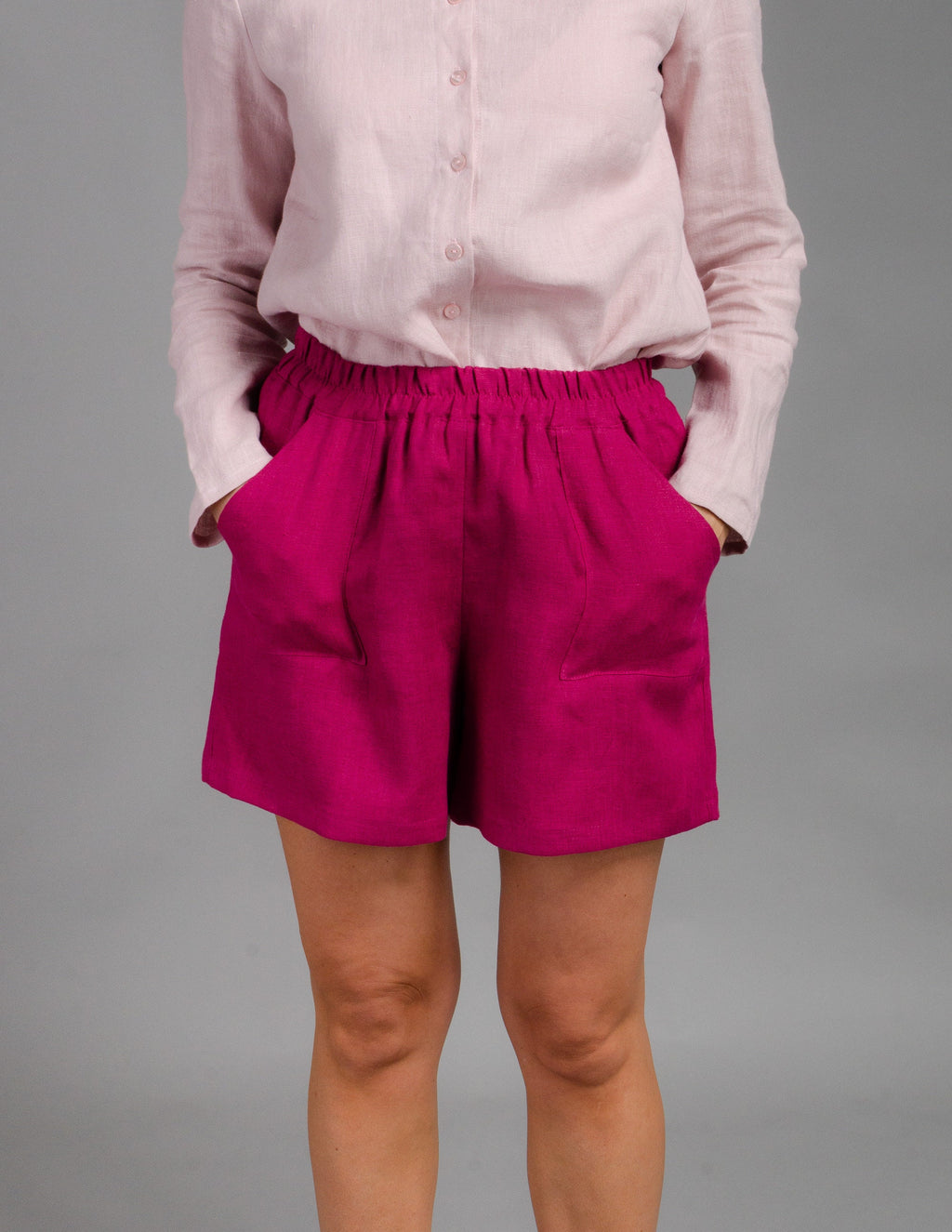 TAMARA Linen shorts | Rose