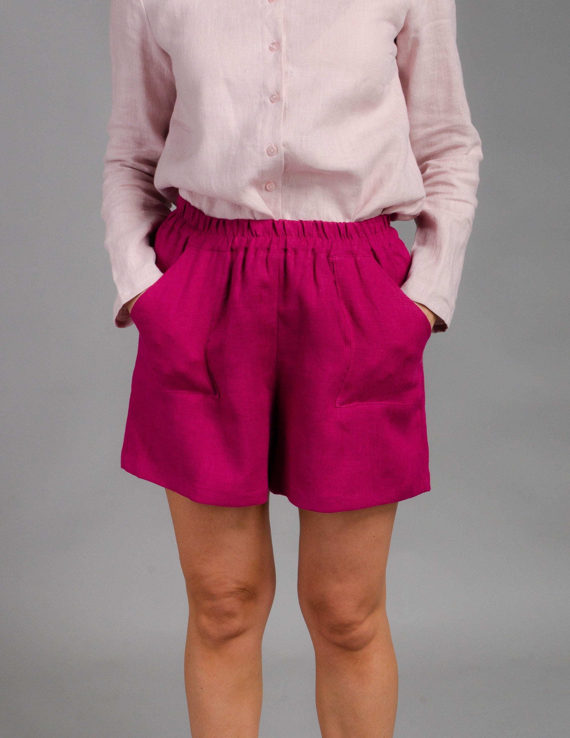 TAMARA Linen shorts | Rose