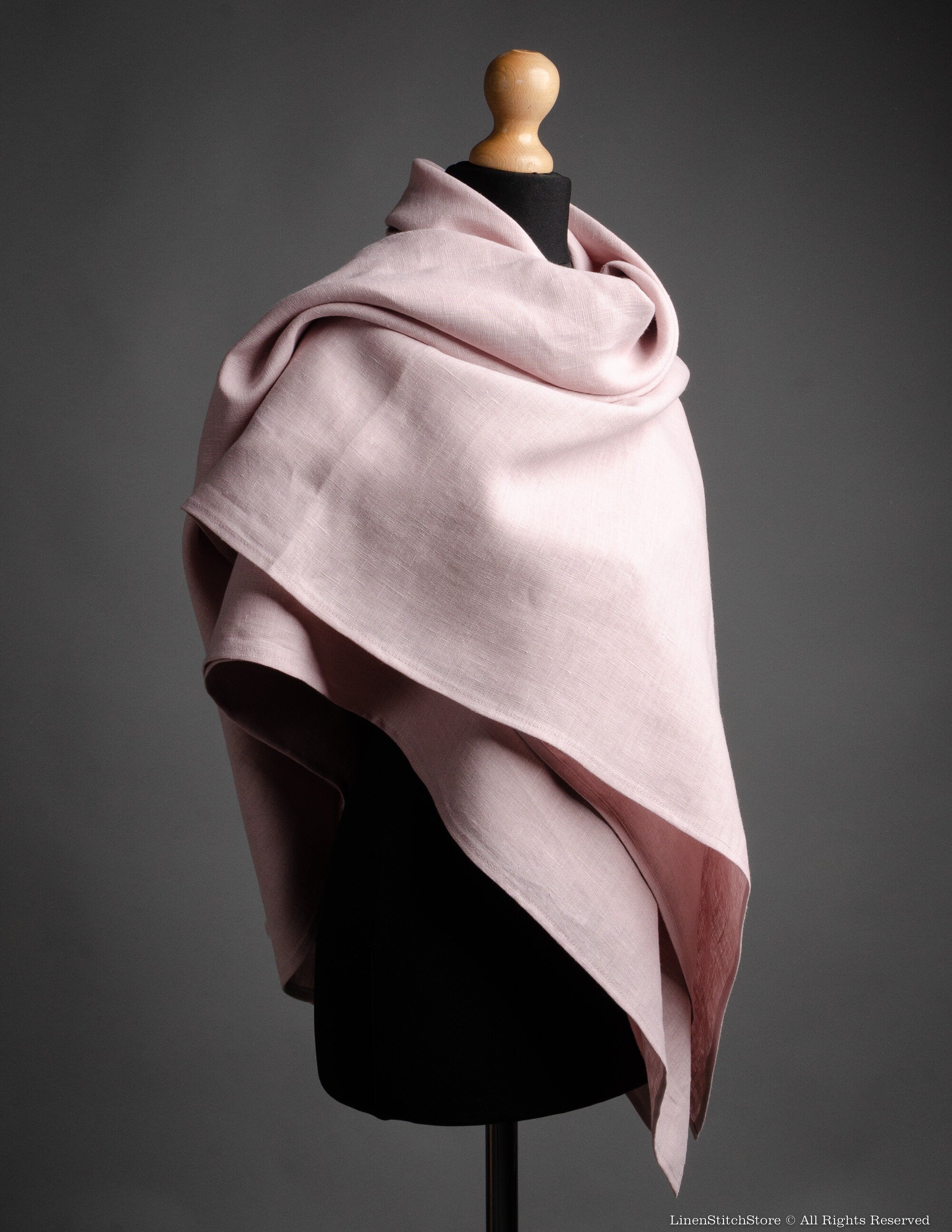 Linen shawl | Dusty pink