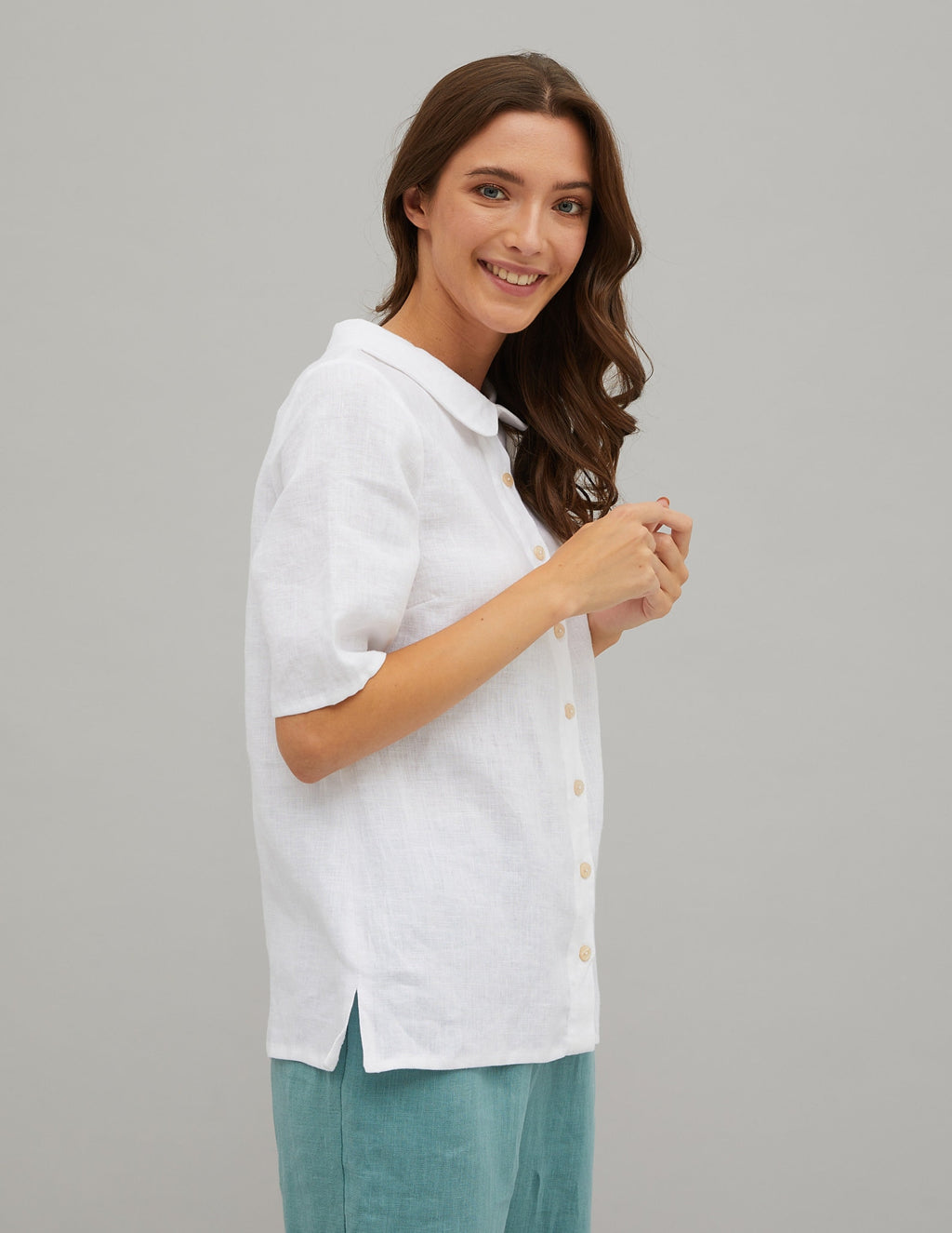 KYRA Linen blouse | White