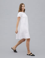 MEGHAN Linen dress | White