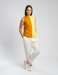 ERICA Linen top | Mustard/yellow