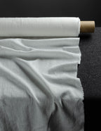 Ivory white colour medium weight linen fabric supply