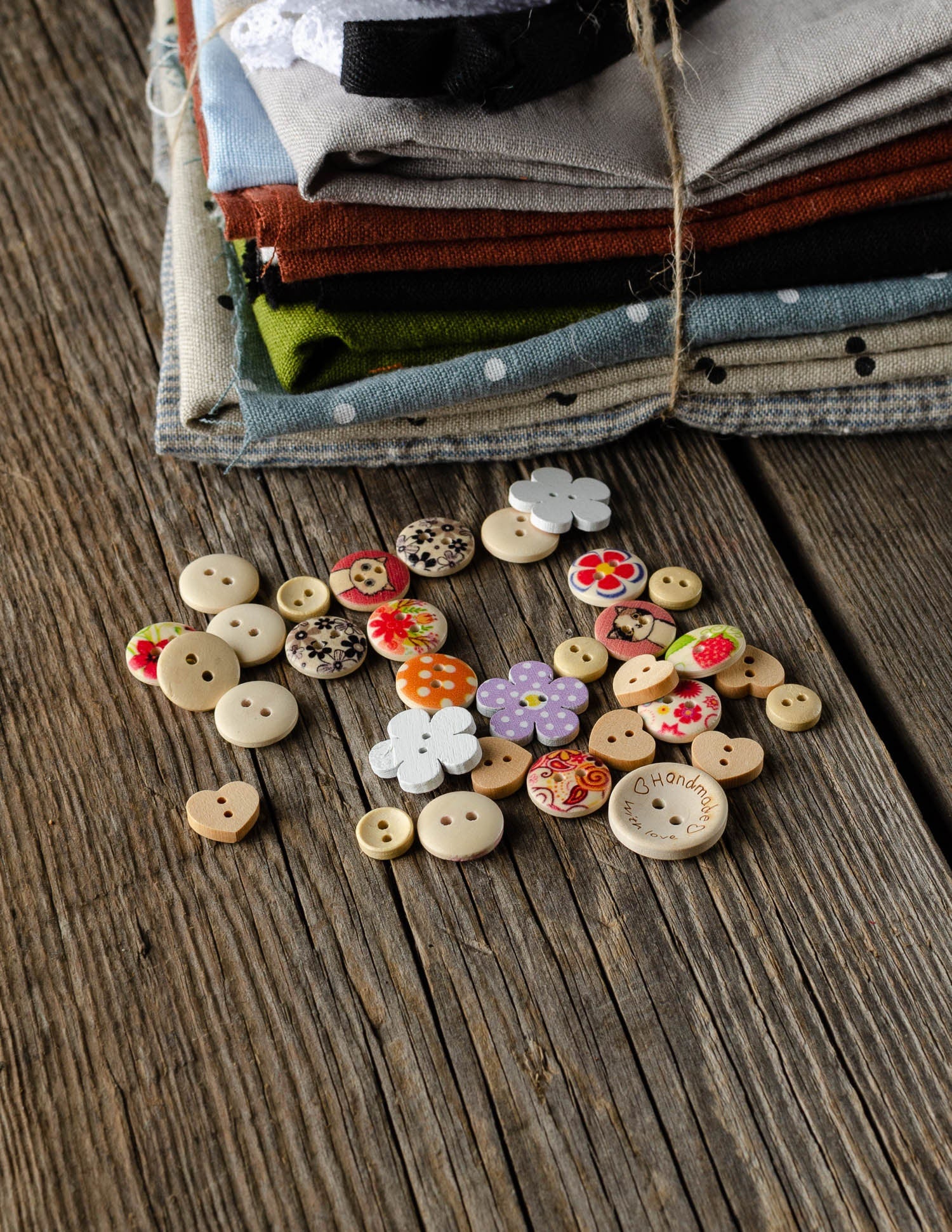 Linen swatches for craft projects