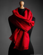 Linen scarf | Bright red