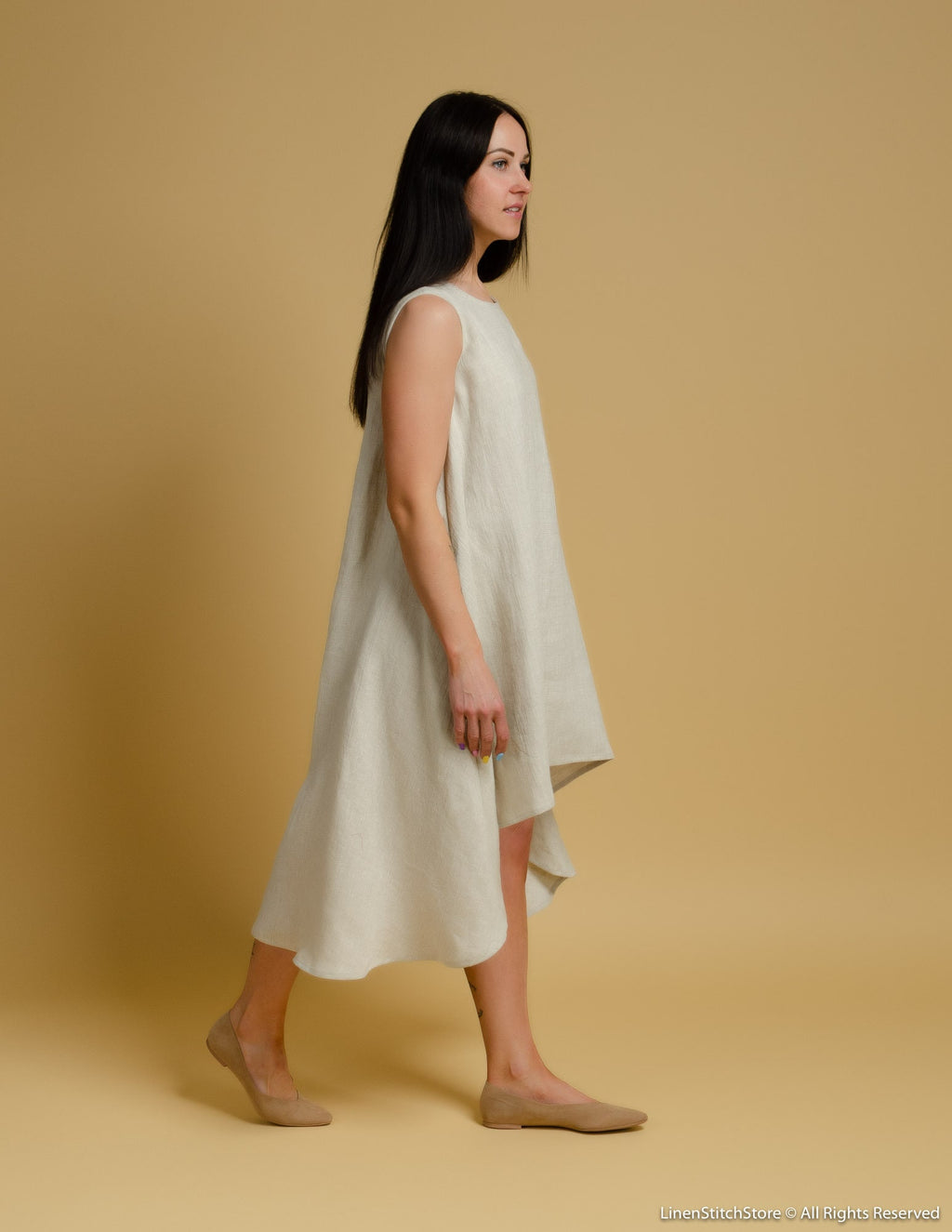 FLORA Linen dress | Natural