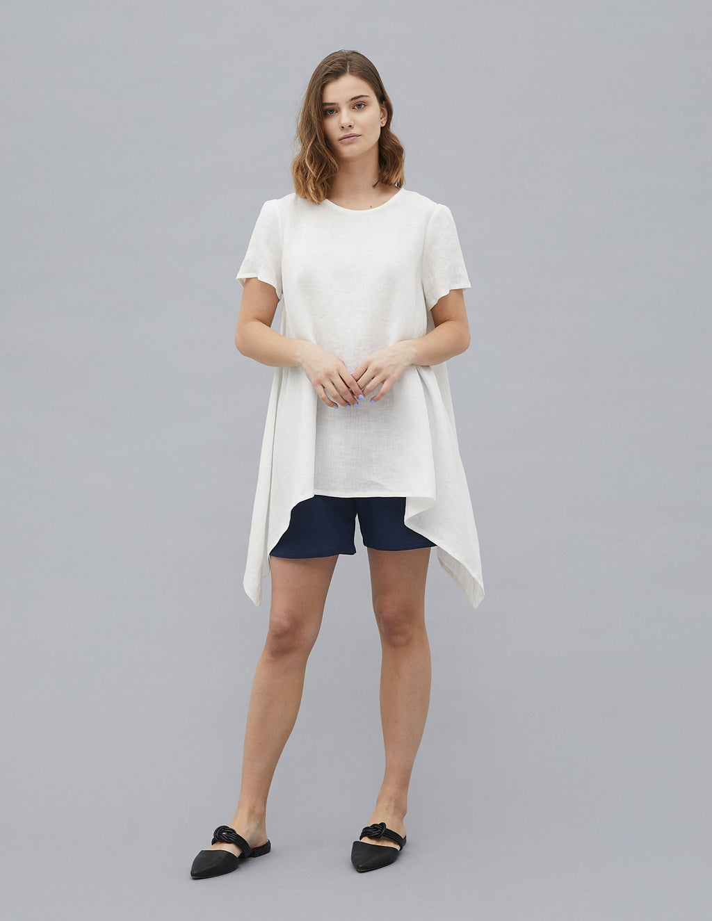 LINDA Linen tunic | Ivory white