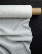 Ivory white colour medium weight linen fabric supply