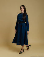 SARAH  Linen dress | Navy blue