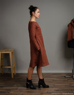 VERONICA Linen dress | Hazelnut brown