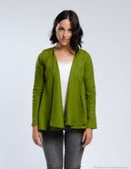 DENICE Wrap linen jacket | Marsala