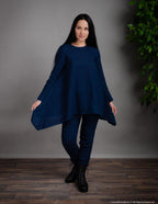 AURORA Linen tunic | Navy blue
