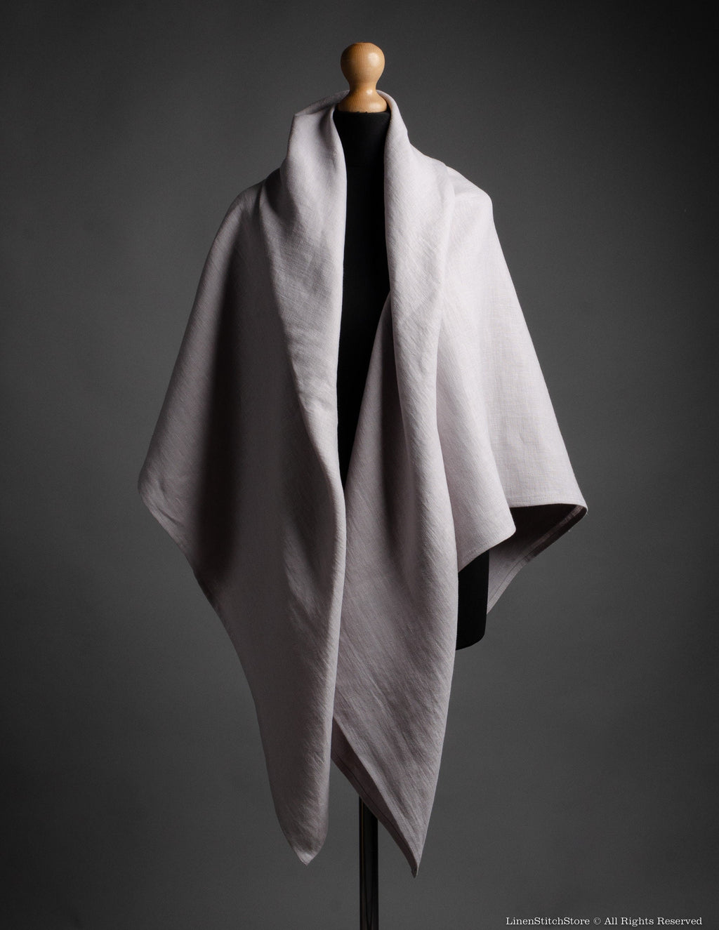 Linen shawl | Light grey