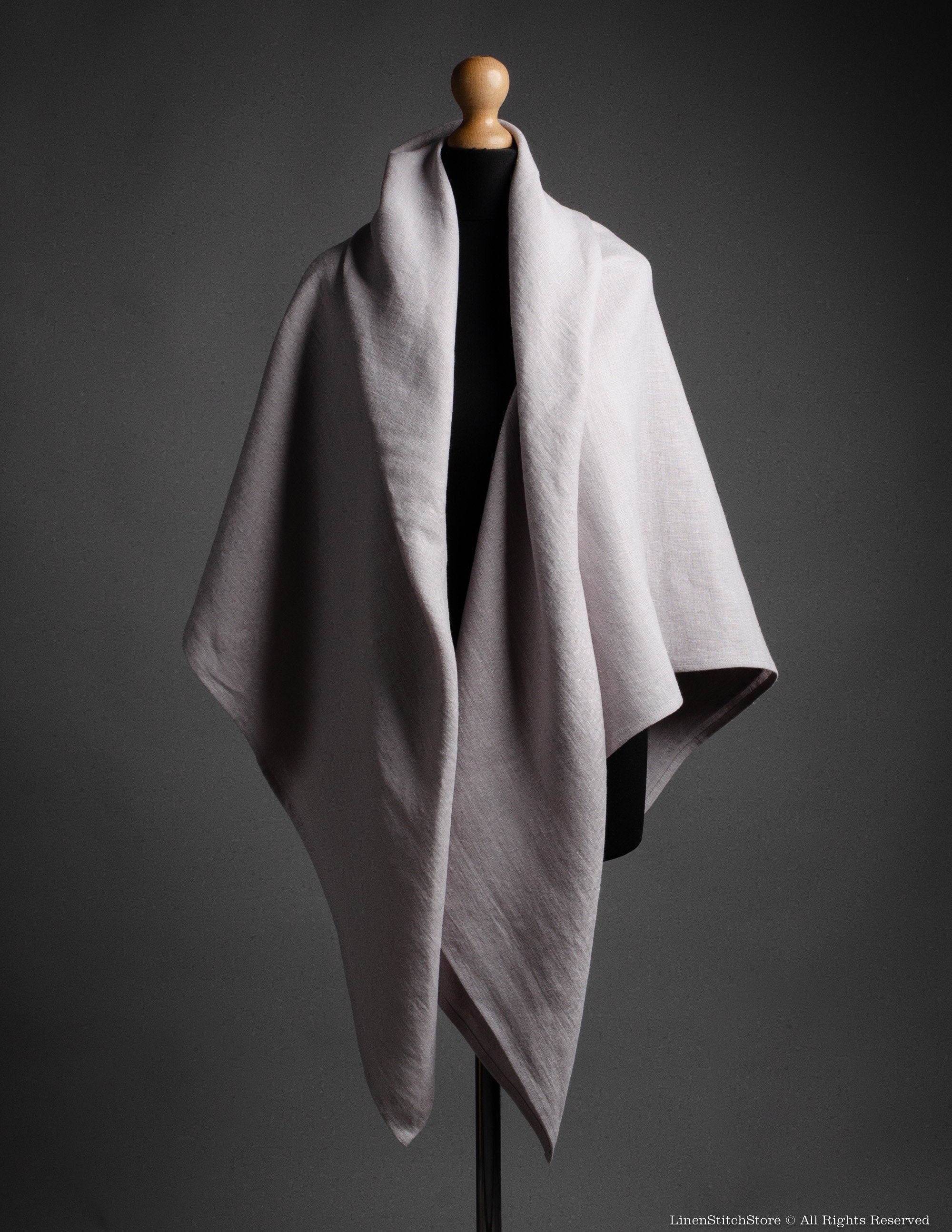 Linen shawl | Light grey