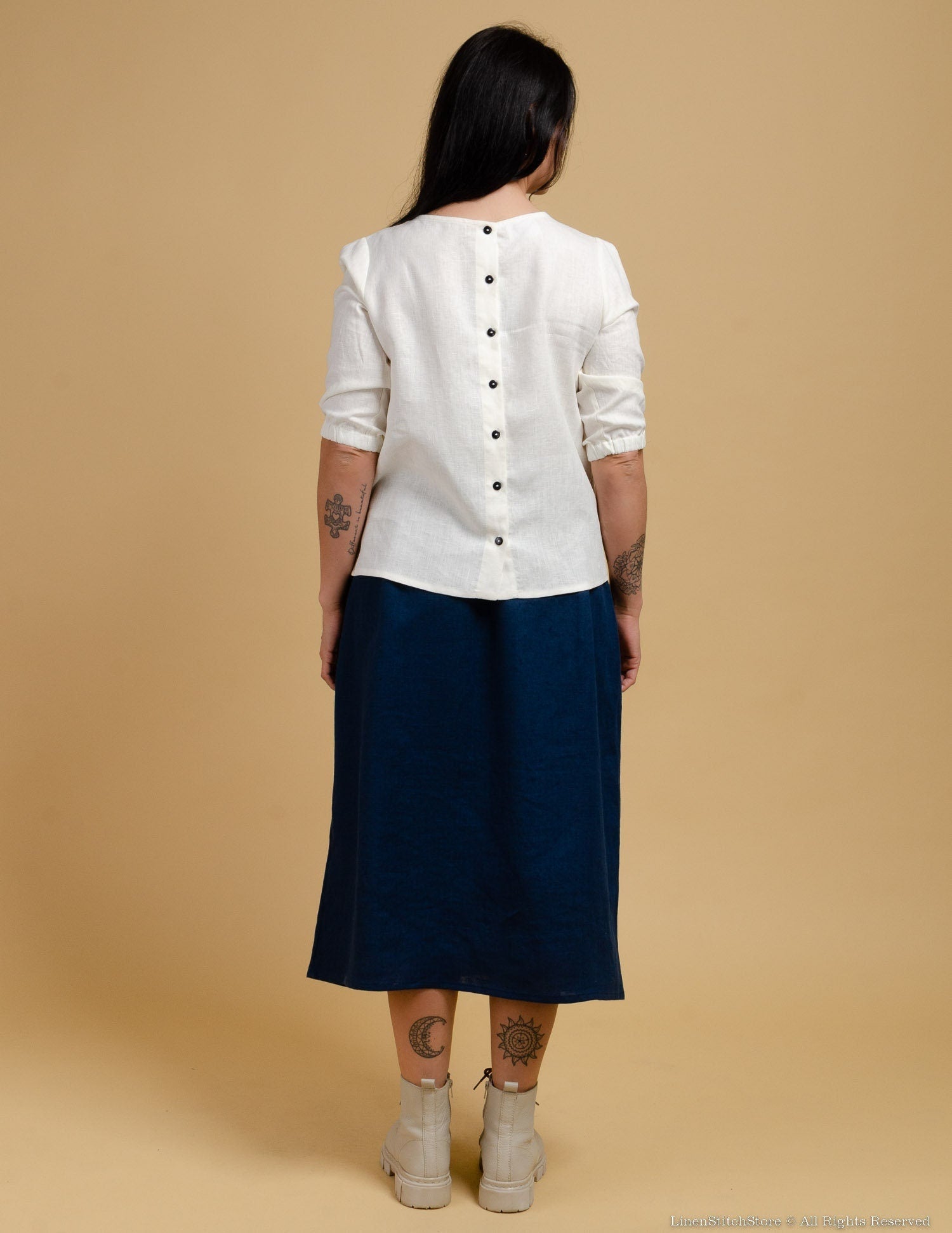 EMILY Linen blouse | Ivory