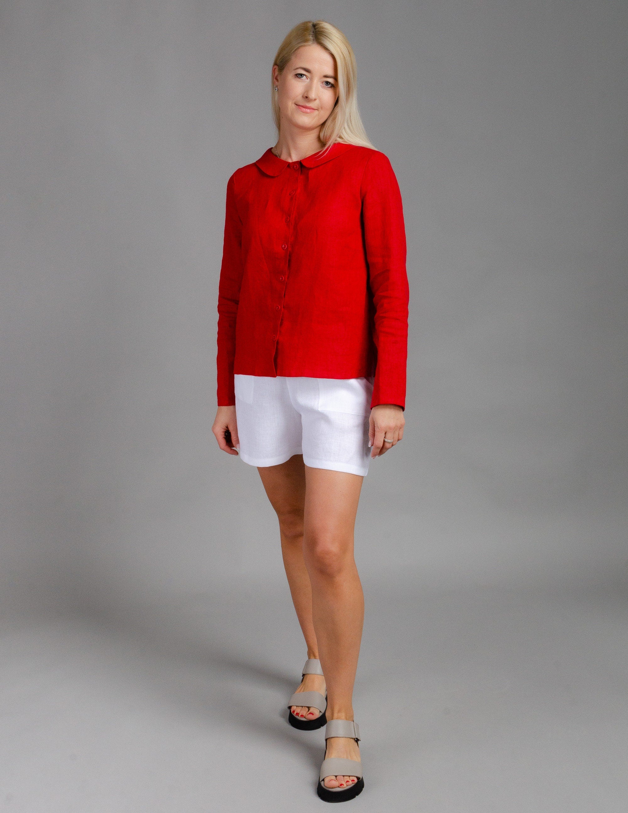 CHLOE Linen shirt | Brigt red