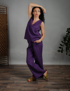 MONA Linen pants | Lavender