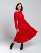 CAMILA Linen dress | Bright red