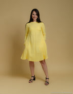 VERONICA Linen dress | Yellow