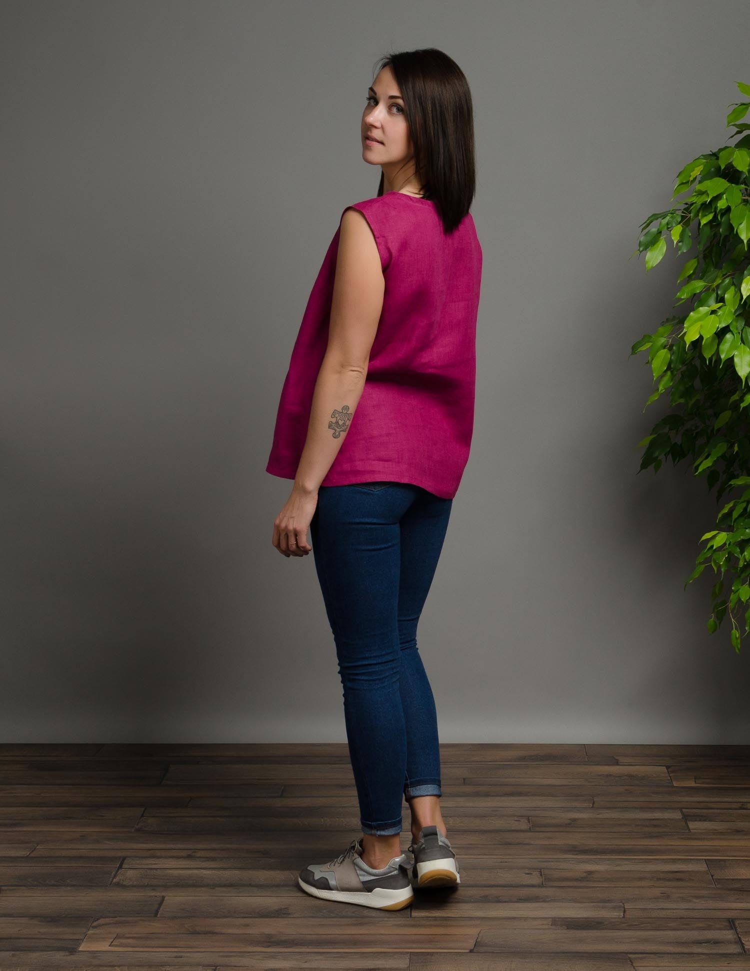 MONIKA Linen top | Rose