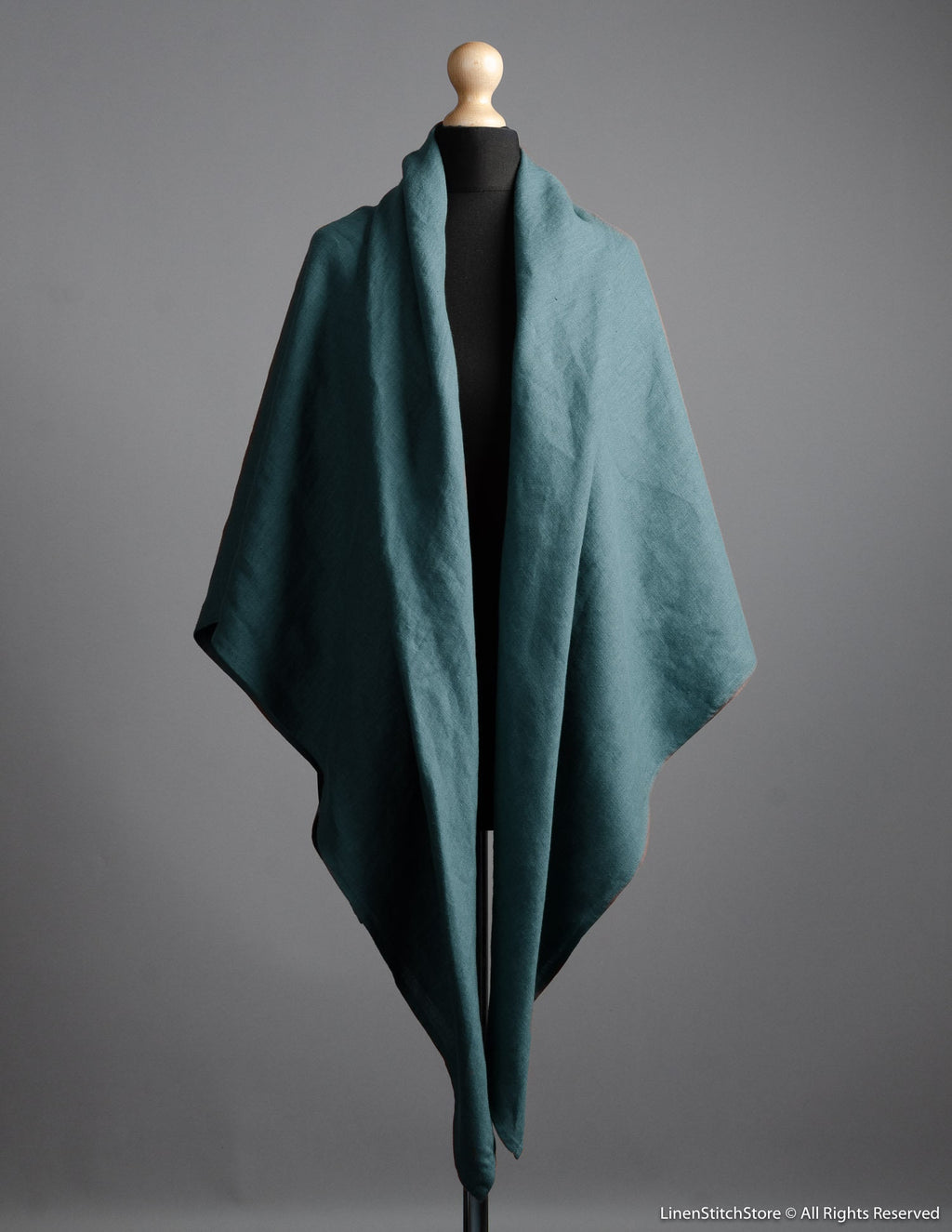 Linen shawl | Electric blue