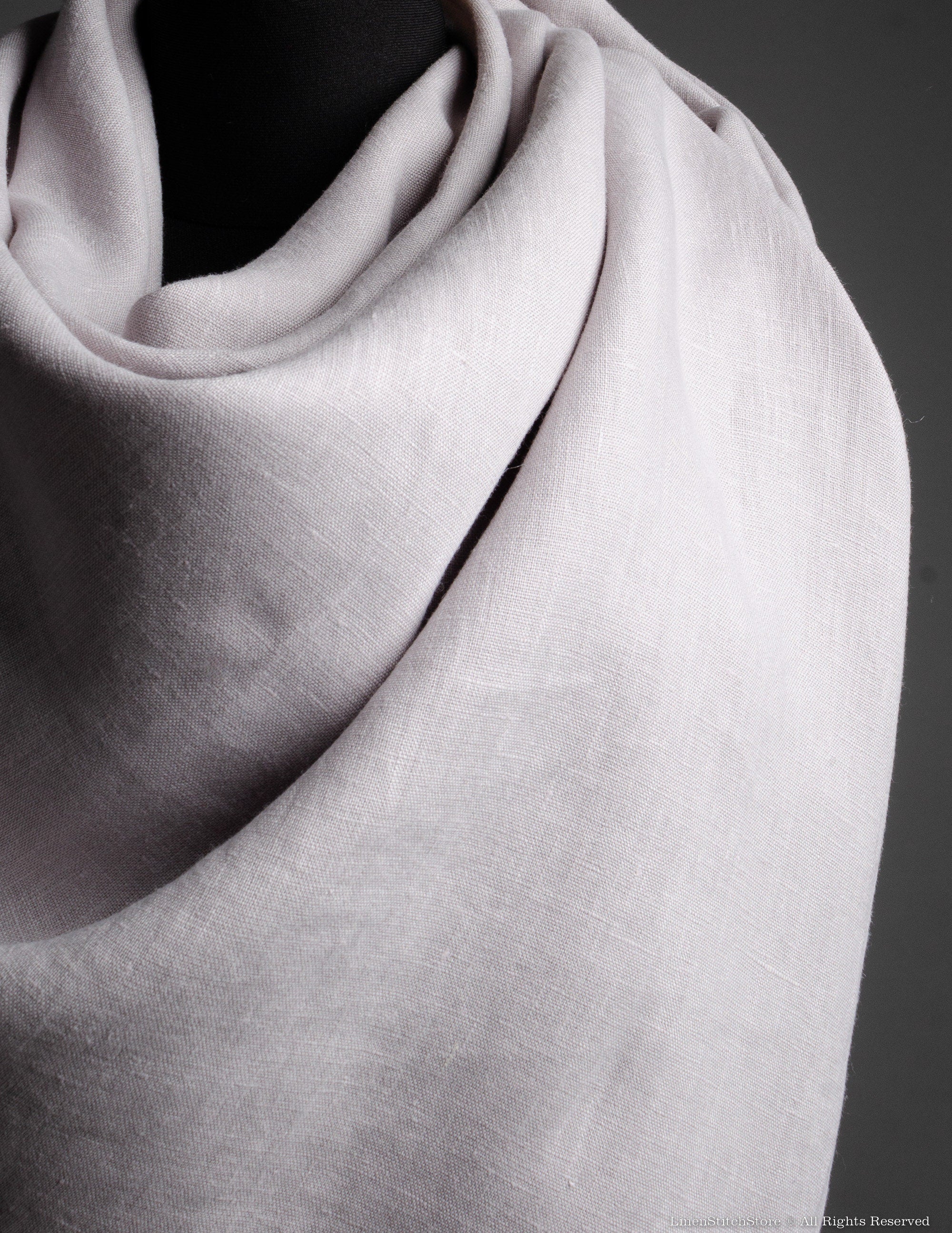 Linen shawl | Light grey