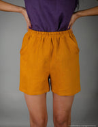 TAMARA Linen Shorts | Mustard