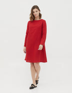 VERONICA Linen dress | Bright red