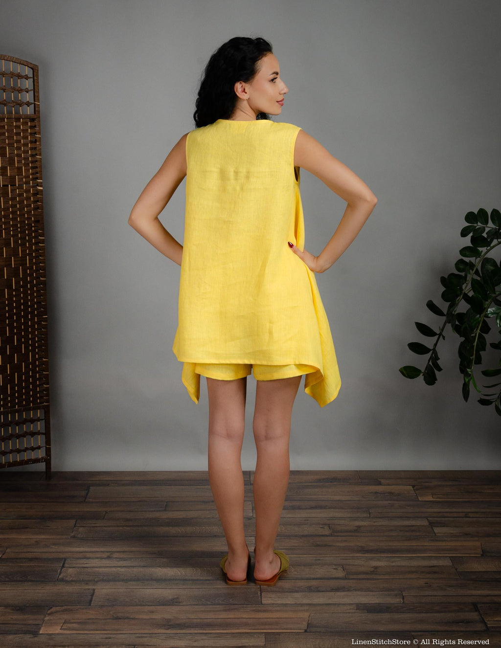 LAURA Linen tunic | Yellow