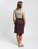 MONIKA Linen top | Grey stripes