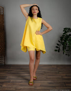 LAURA Linen tunic | Yellow