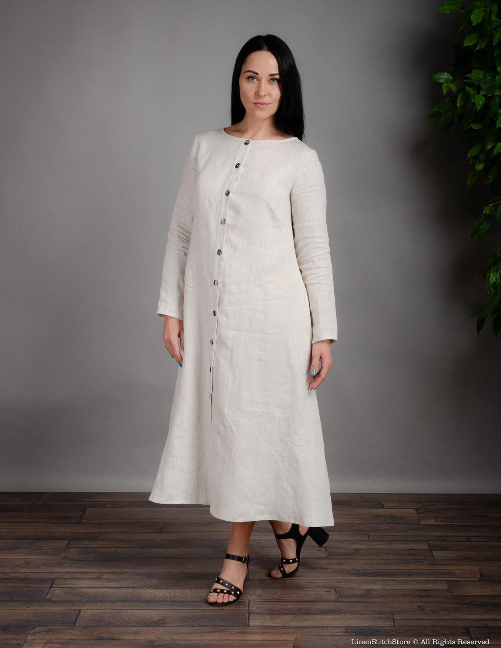 MELODY Linen dress | Natural