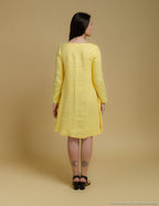 VERONICA Linen dress | Yellow