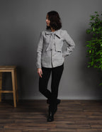 FIONA Linen blouse | Navy stripes