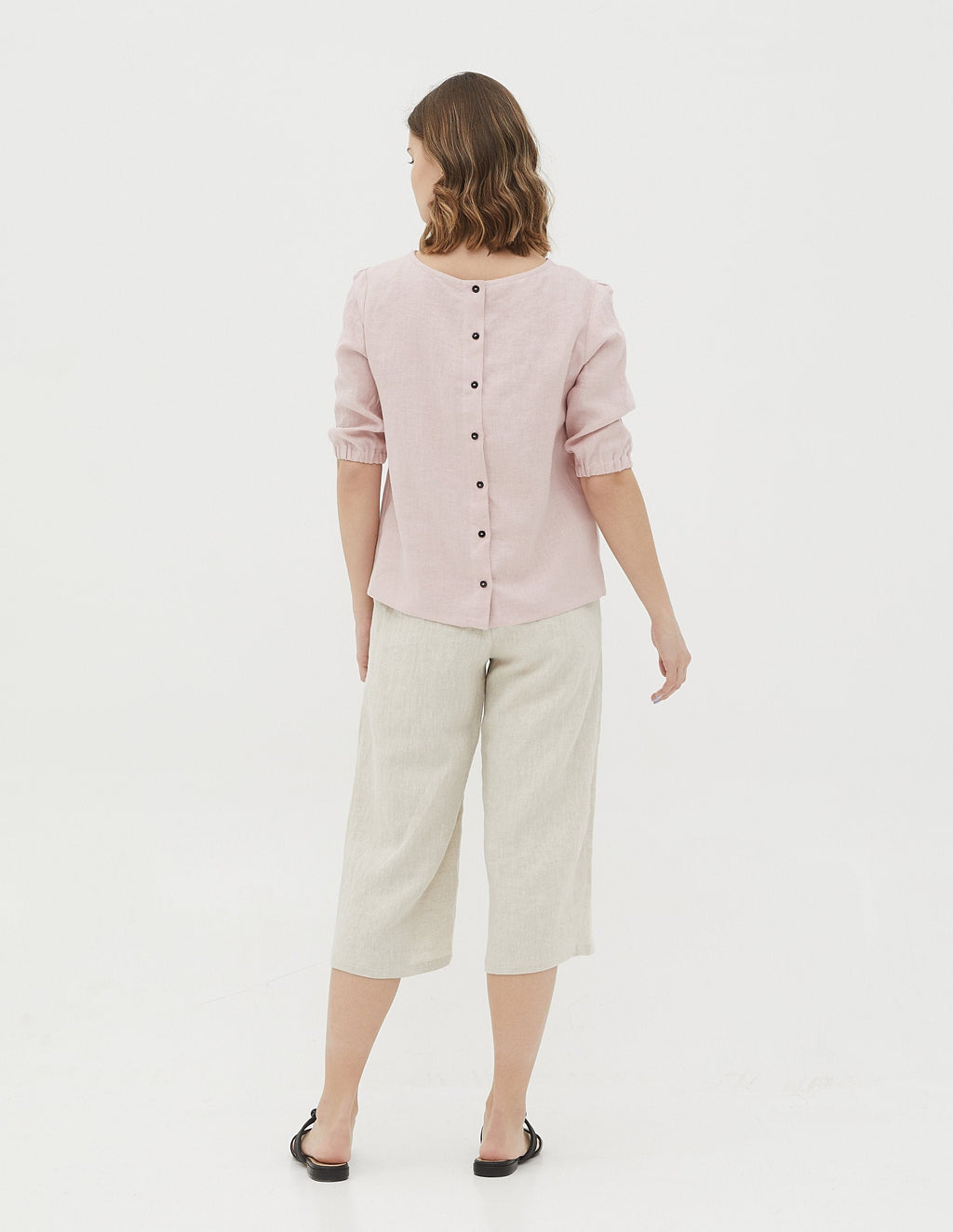EMILY Linen blouse | Dusty pink