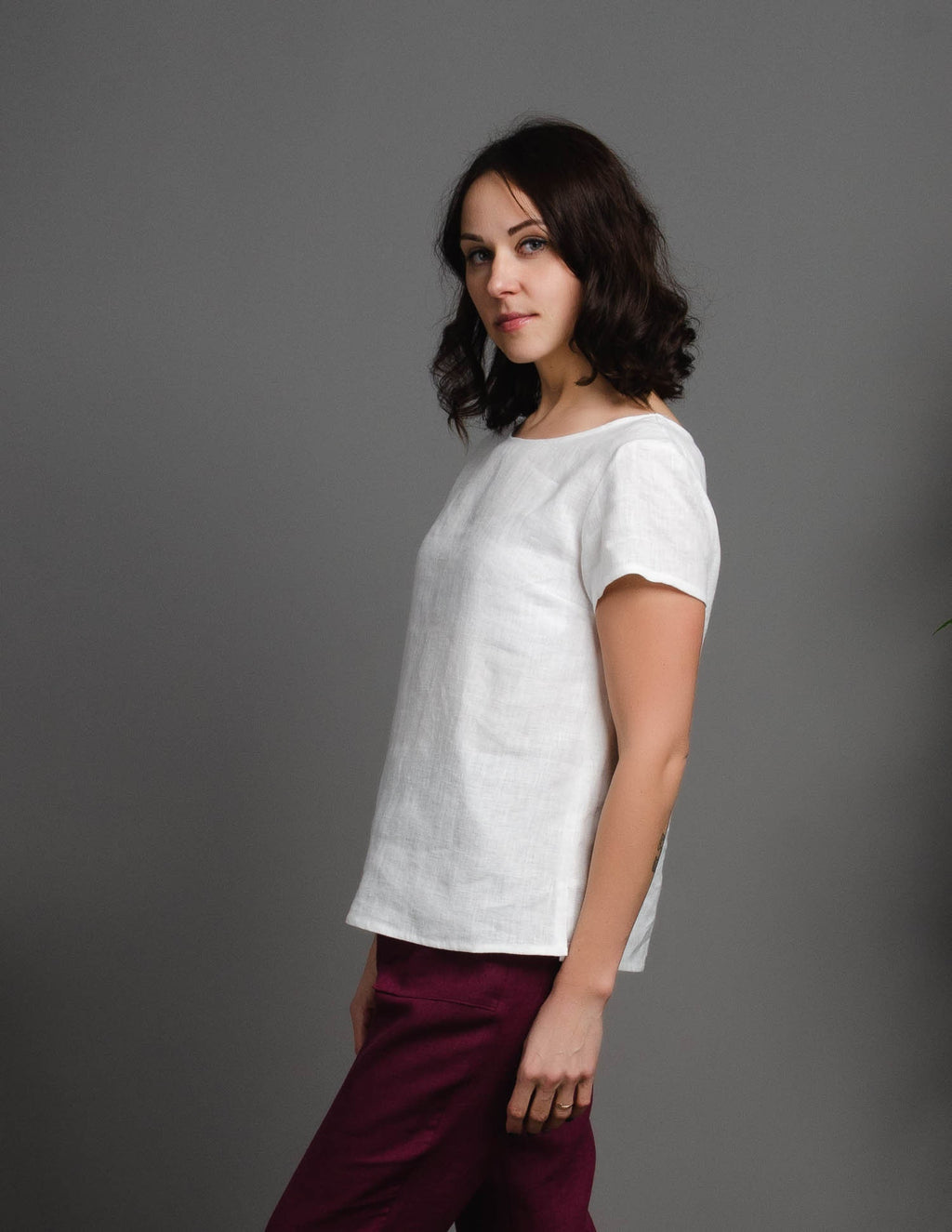 IEVA Linen top | White