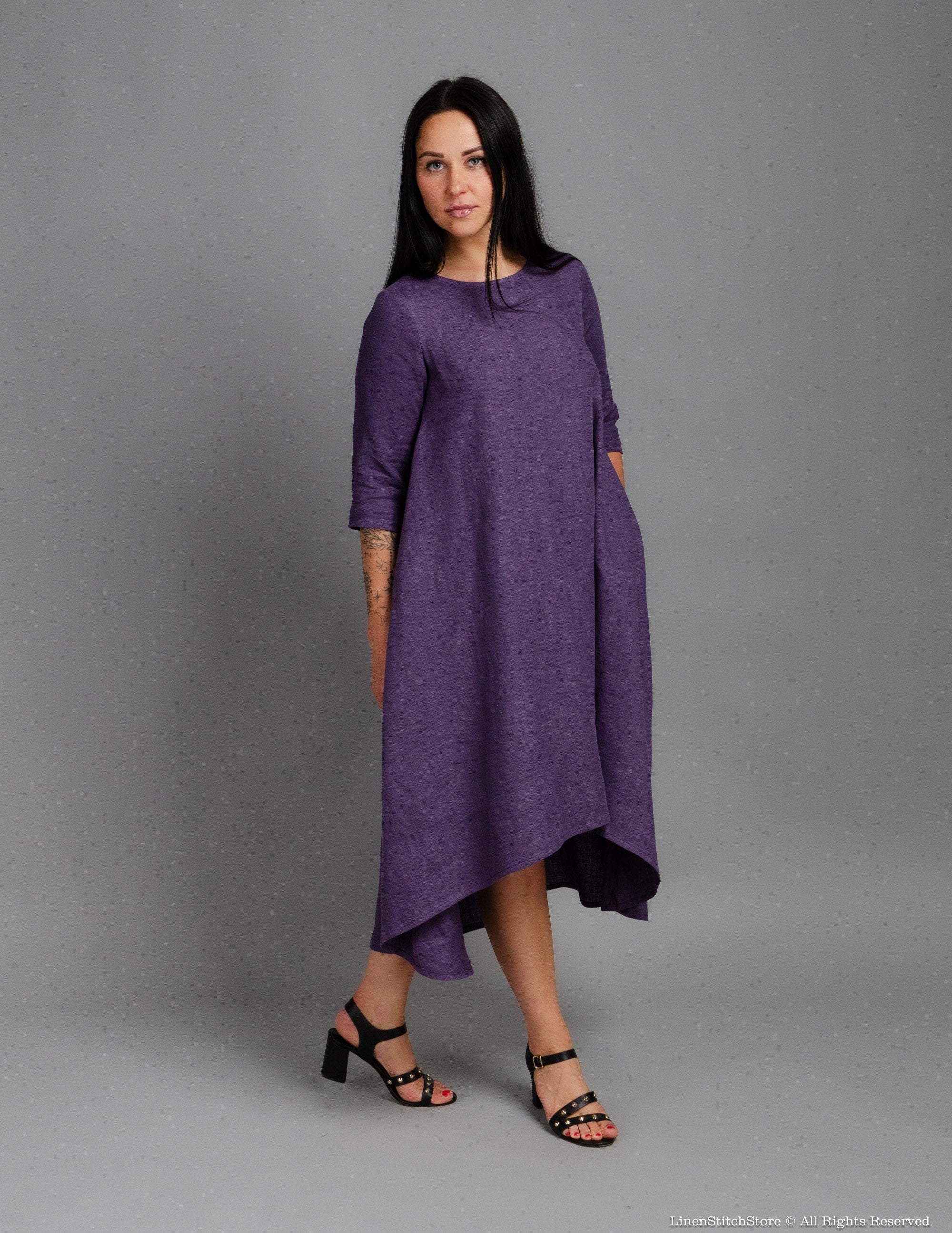 SHANON Linen dress | Lavender