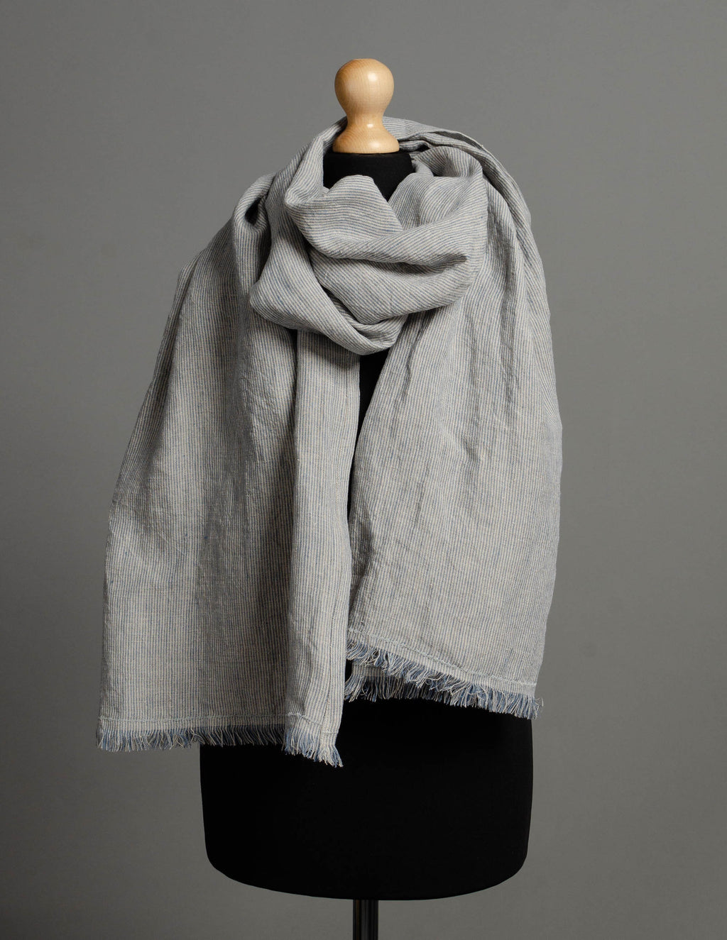 Linen scarf | Navy stripes