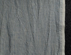 Striped blue color medium weight linen fabric supply
