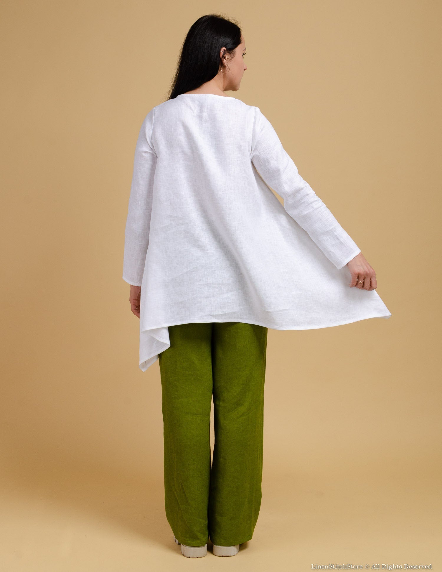AURORA  Linen tunic | White