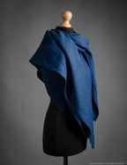 Linen shawl | Navy blue
