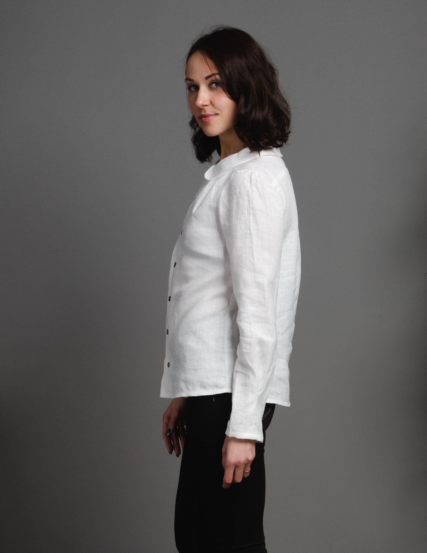 LETICIA Linen blouse | Ivory white