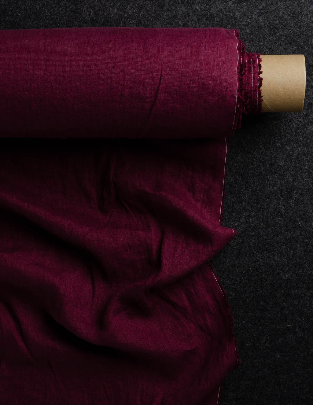 Marsala medium weight linen fabric supply